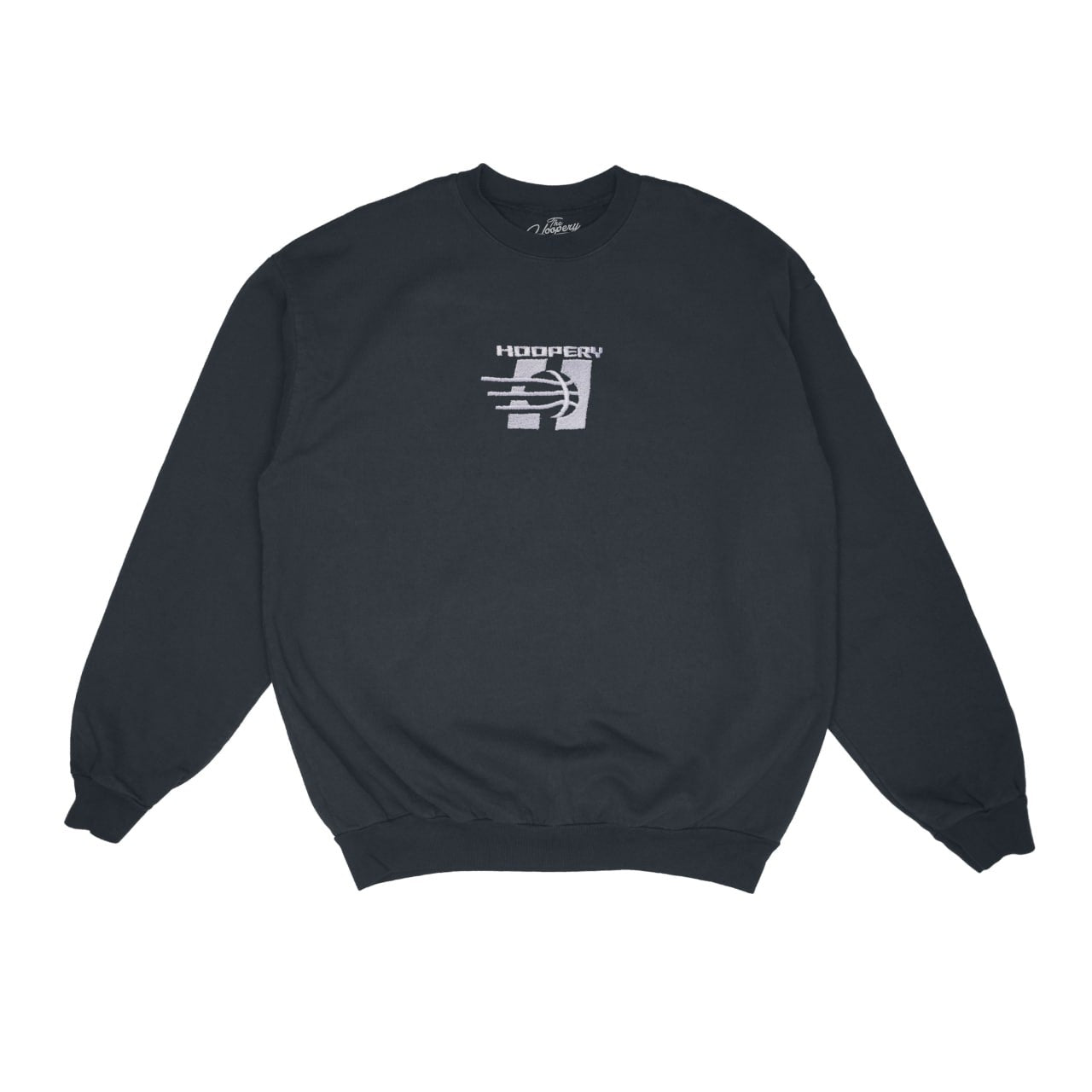 Embroidered 'OOP' Crewneck - Dolphin Blue