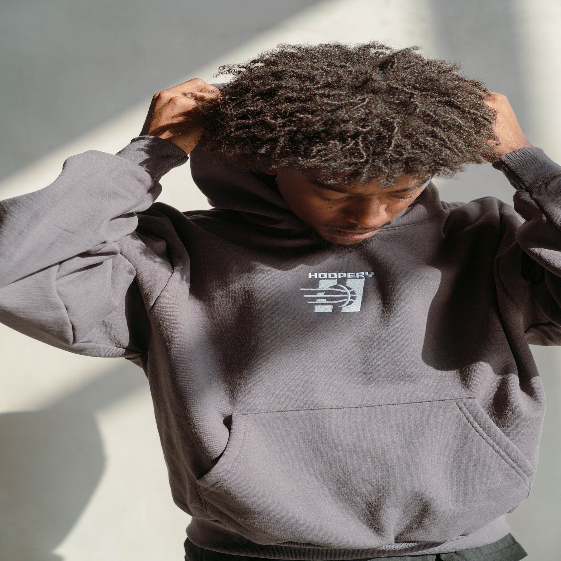 Embroidered 'OOP' Pullover - Dolphin Blue